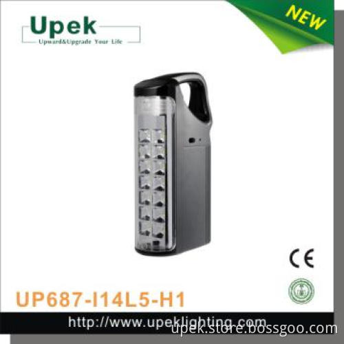 New Design UP687-I14L5-H1 rechargeable led emergency torch light